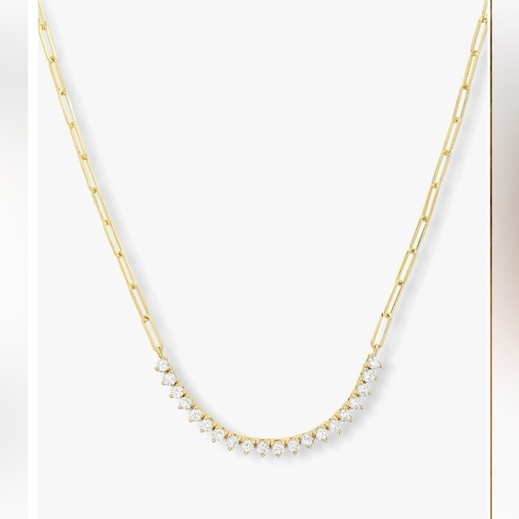 Melinda Maria Jewelry - Elegant Gold Necklace with Diamondettes